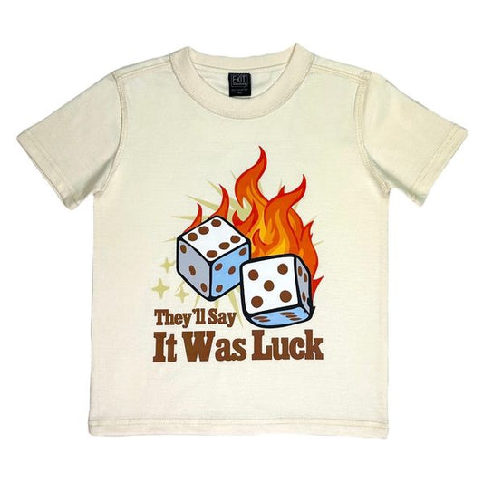 Luck Cream Oversized Reverse Stitch Kids Tee