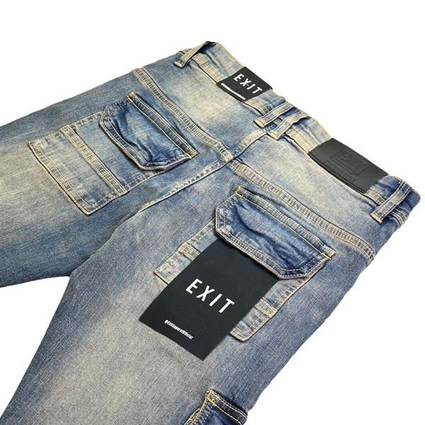 Vintage Cargo Stacked Mens Skinny Jeans