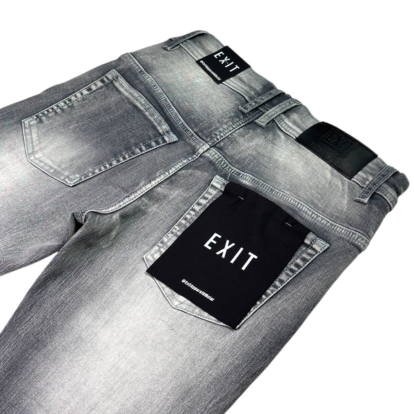 Essential Distress Grey Slim Fit Mens Jeans