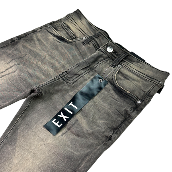 Essential Distress Vintage Grey Slim Fit Mens Jeans