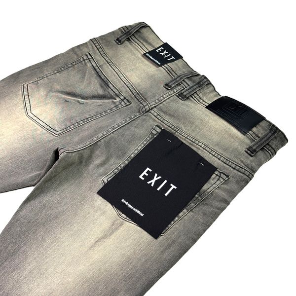Essential Distress Vintage Grey Slim Fit Mens Jeans