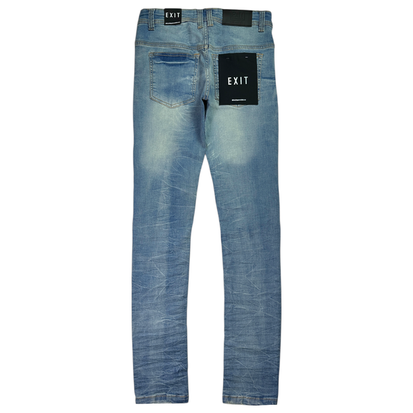 Essential Distress Ocean Slim Fit Mens Jeans