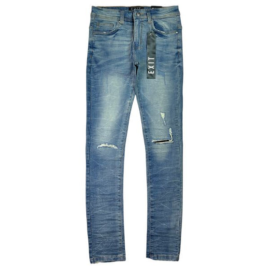 Essential Distress Ocean Slim Fit Mens Jeans