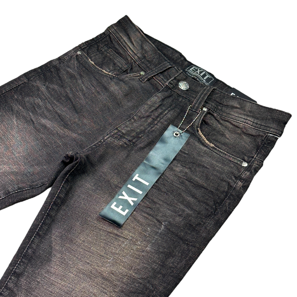Essential Distress Black Vintage Slim Fit Mens Jeans