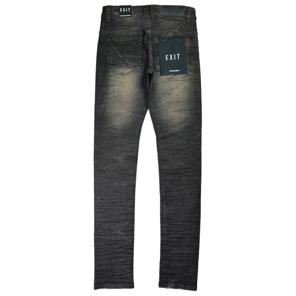 Essential Distress Black Vintage Slim Fit Mens Jeans