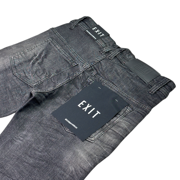 Essential Distress Black Ash Slim Fit Mens Jeans