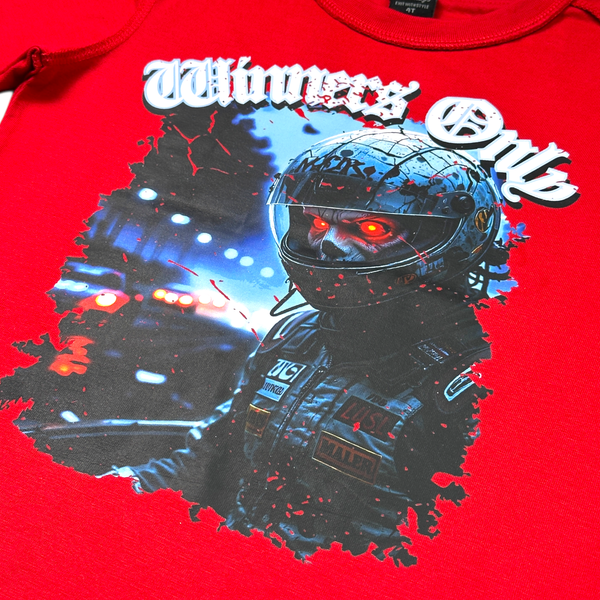 Crop RAW Winners Red Kids Tee