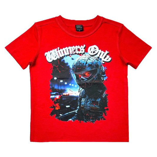 Crop RAW Winners Red Kids Tee