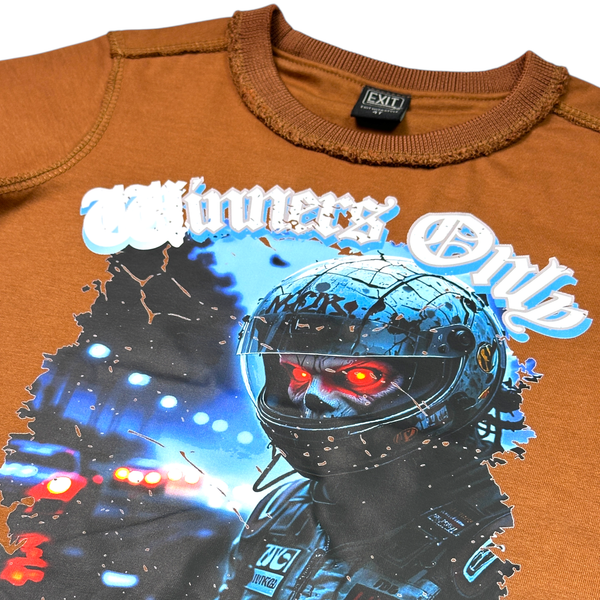 Crop RAW Winners Espresso Kids Tee
