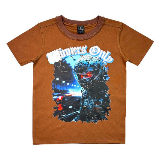 Crop RAW Winners Espresso Kids Tee