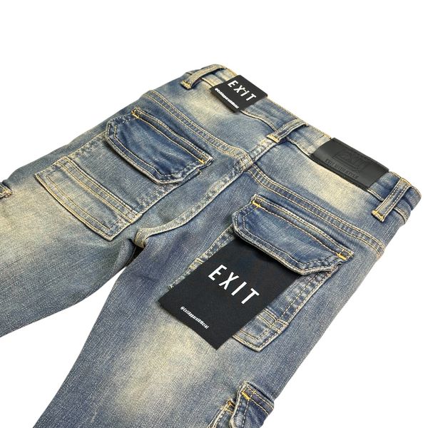 Vintage Stacked Cargo Kids Jeans