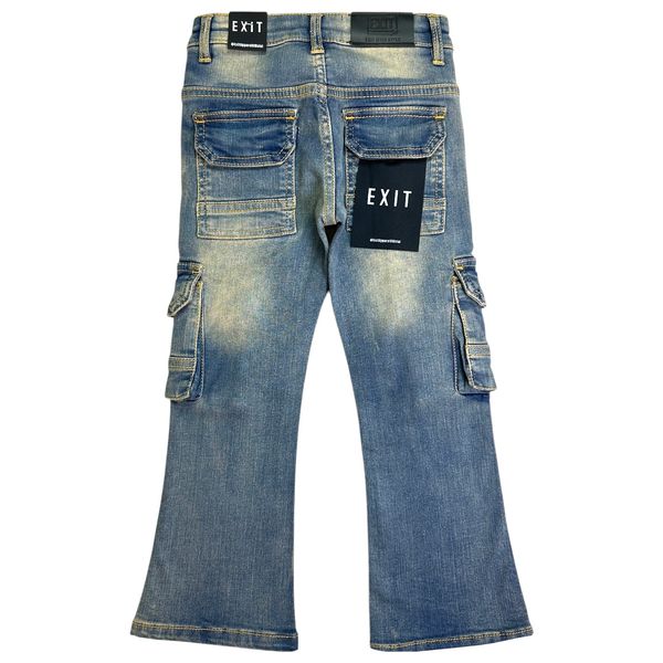Vintage Stacked Cargo Kids Jeans