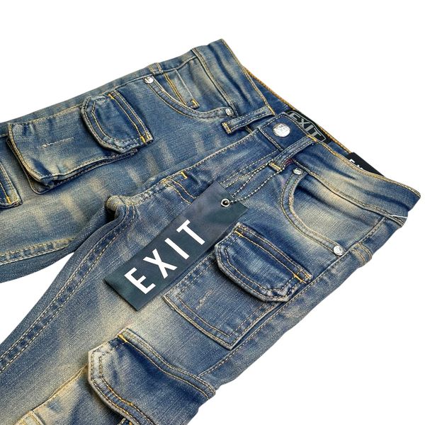 Vintage Stacked Cargo Kids Jeans