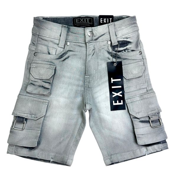 Grey Cargo Kids Jorts
