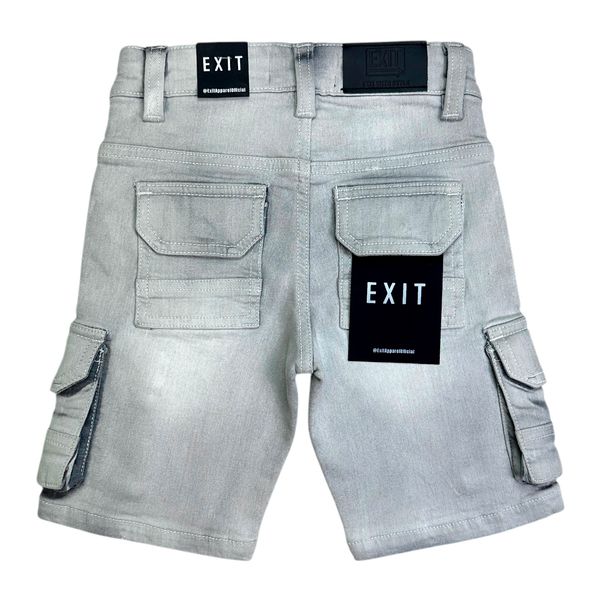 Grey Cargo Kids Jorts
