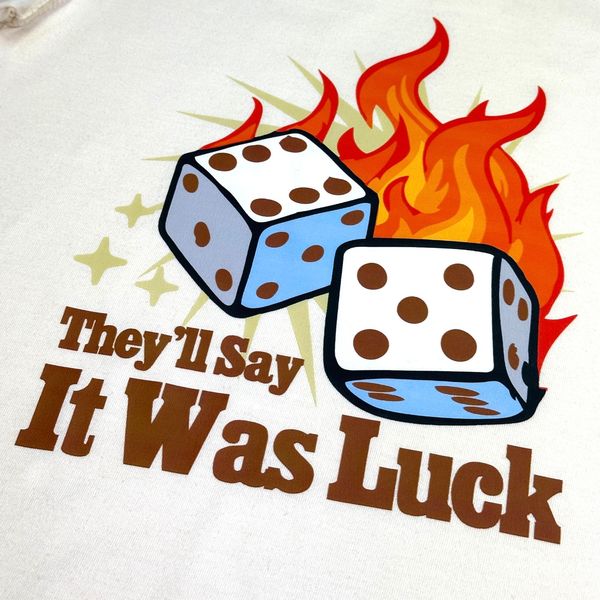 Luck Cream Oversized Reverse Stitch Kids Tee