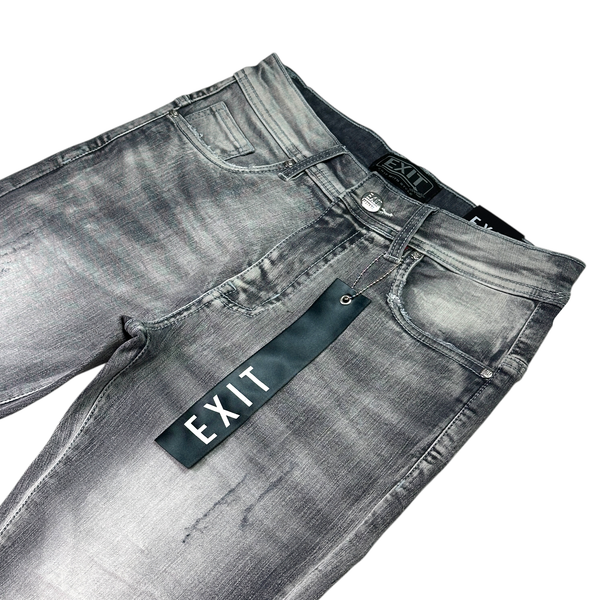 Essential Distress Grey Slim Fit Mens Jeans