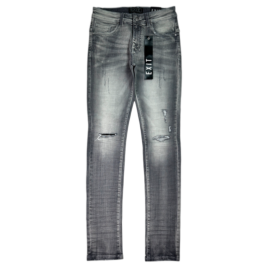 Essential Distress Grey Slim Fit Mens Jeans