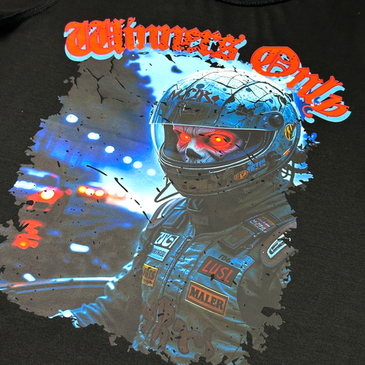 Crop RAW Winners Black Kids Tee