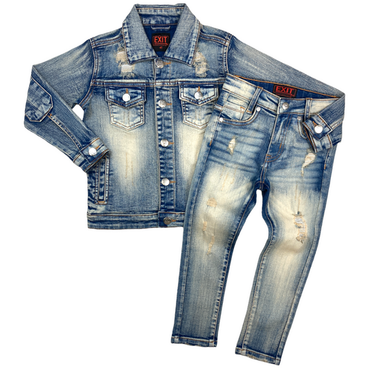 "Sail" Kids Denim Jacket Set