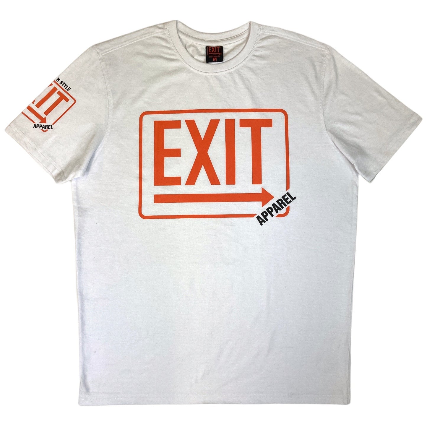 Essential Mens Tee White/Orange